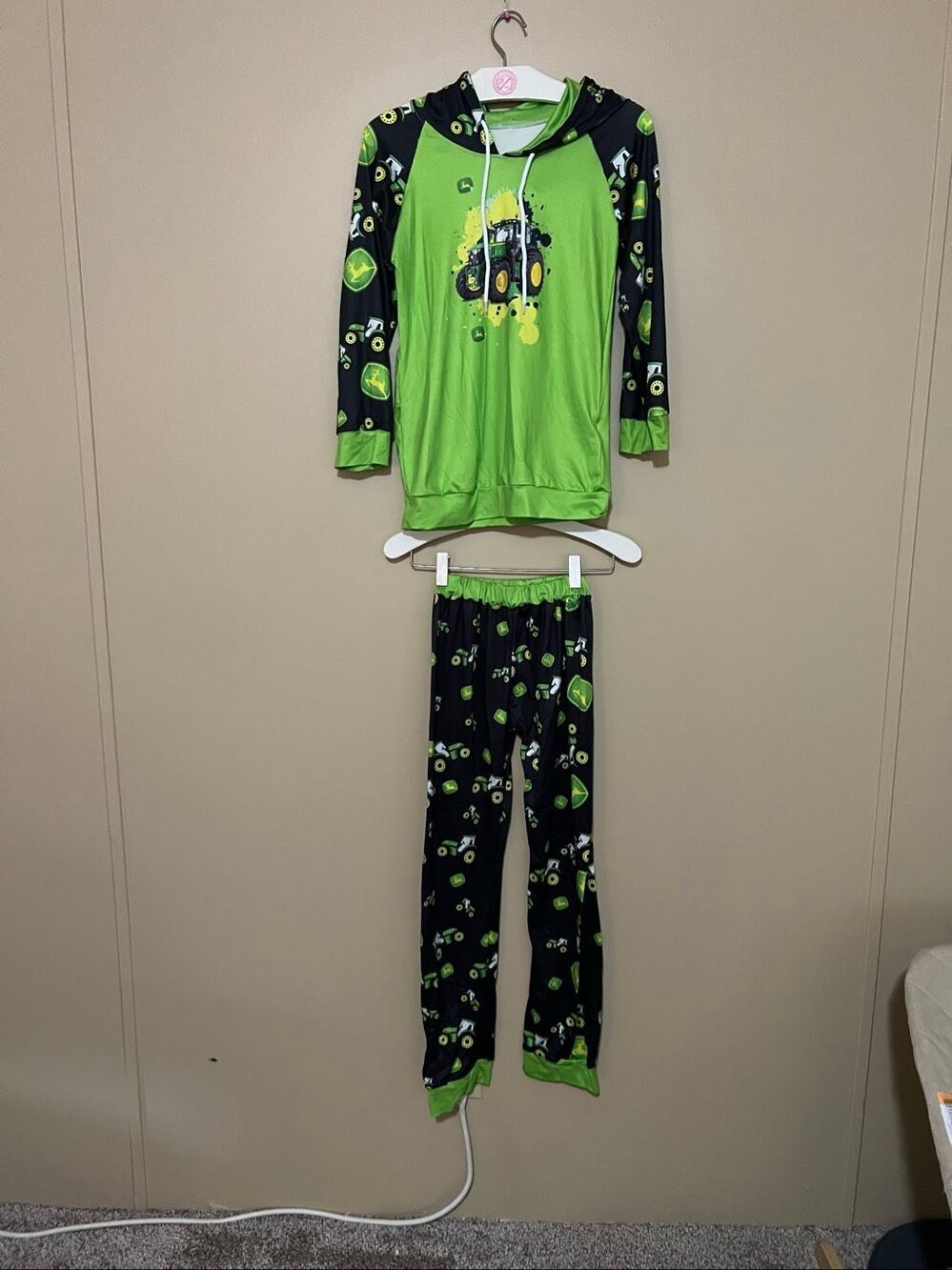Green Tractor 2 Piece Set Youth Size 10/12 Boutique Set